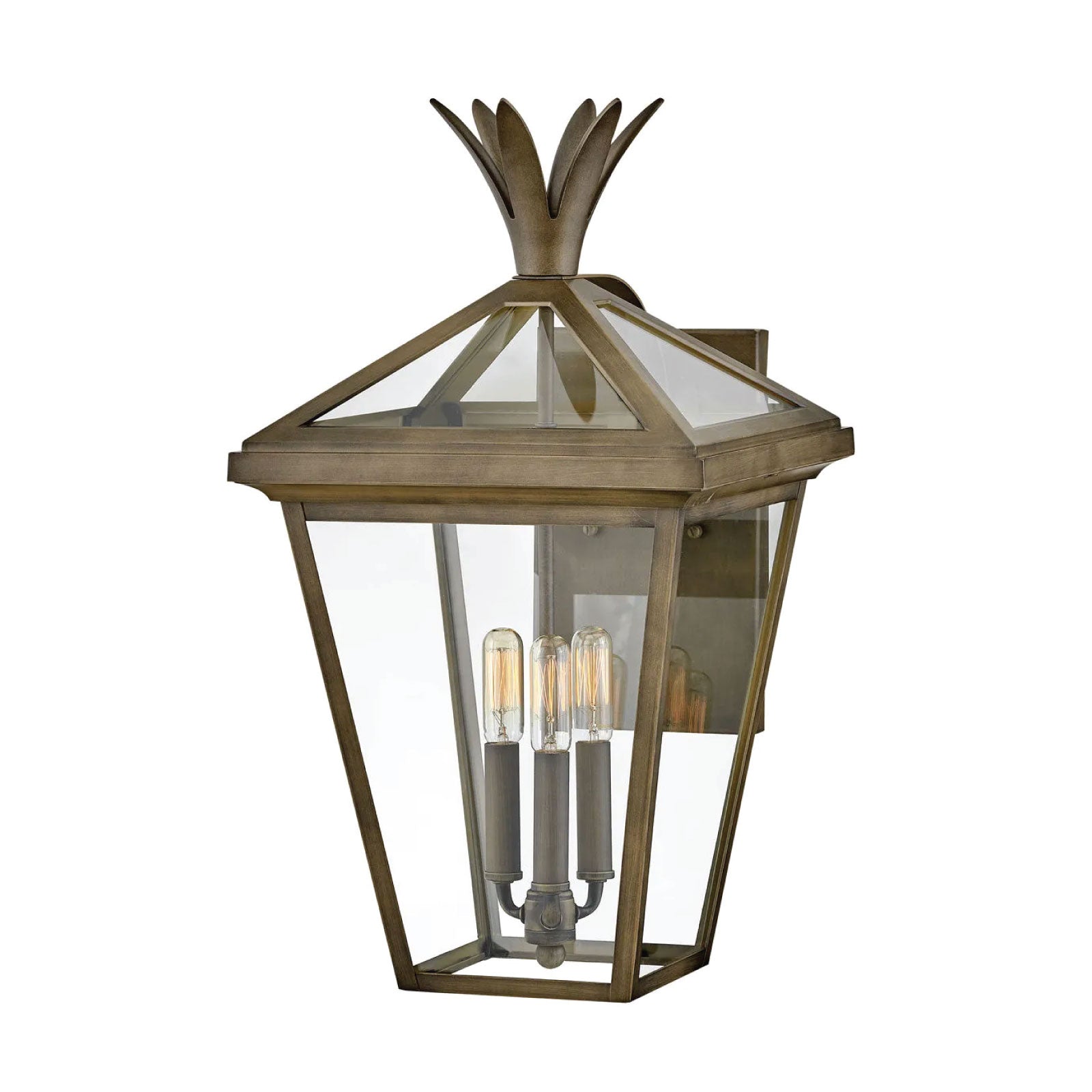 Hartford Large Wall Mount Lantern in Burnished Bronze