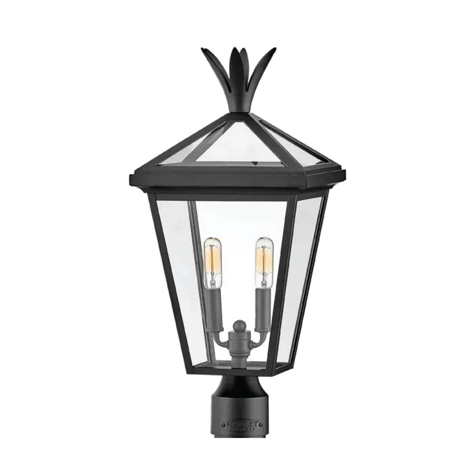 Hartford Post Mount Lantern in Black