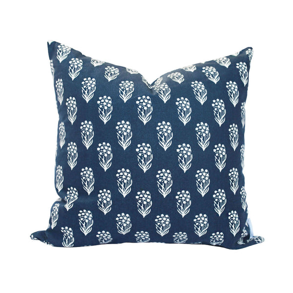 Highland Floral Pillow in Navy