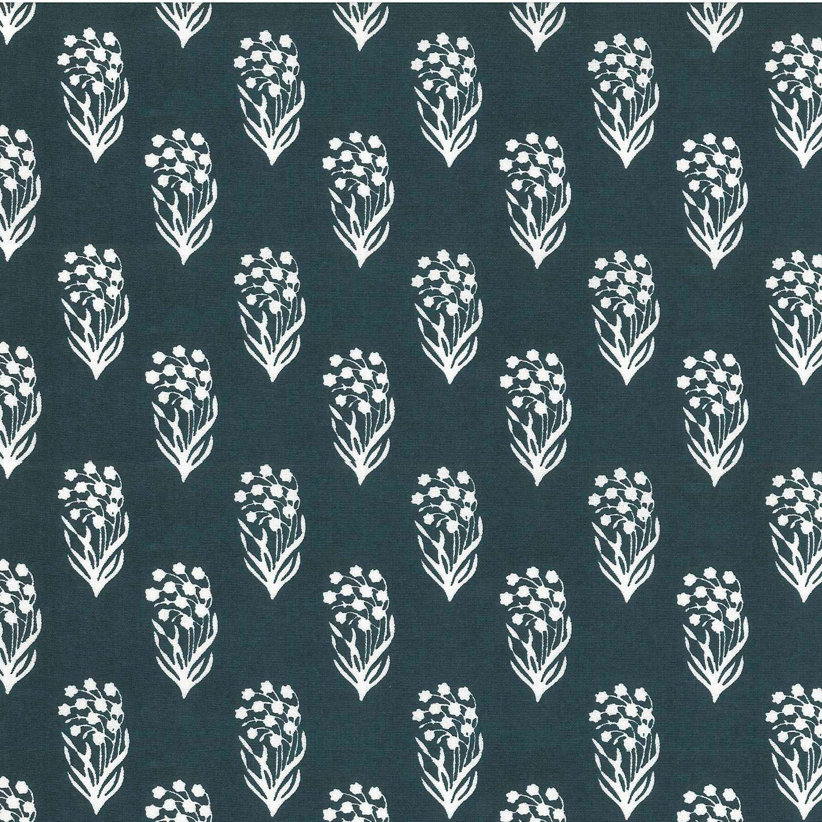 Highland Floral Fabric in Navy