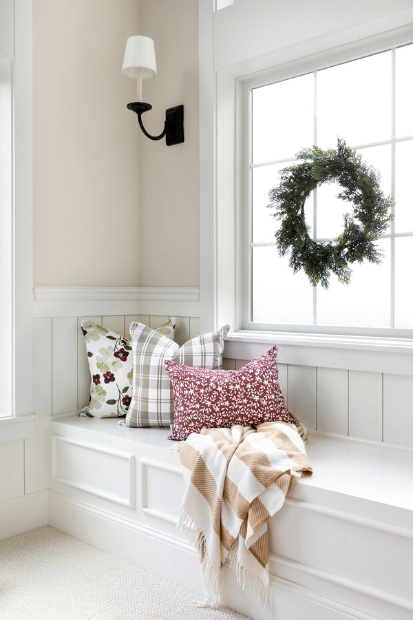Rory Pillow in Taupe Check