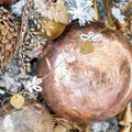 Antique Shiny Copper Ball Ornament