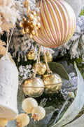 Pink and Gold Reeded Ornament