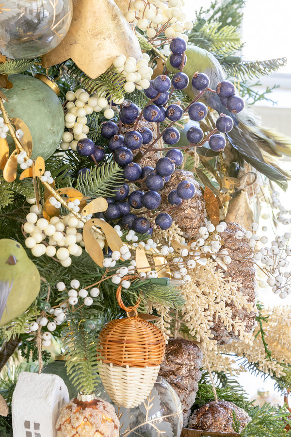 White Woodland Bead Garland