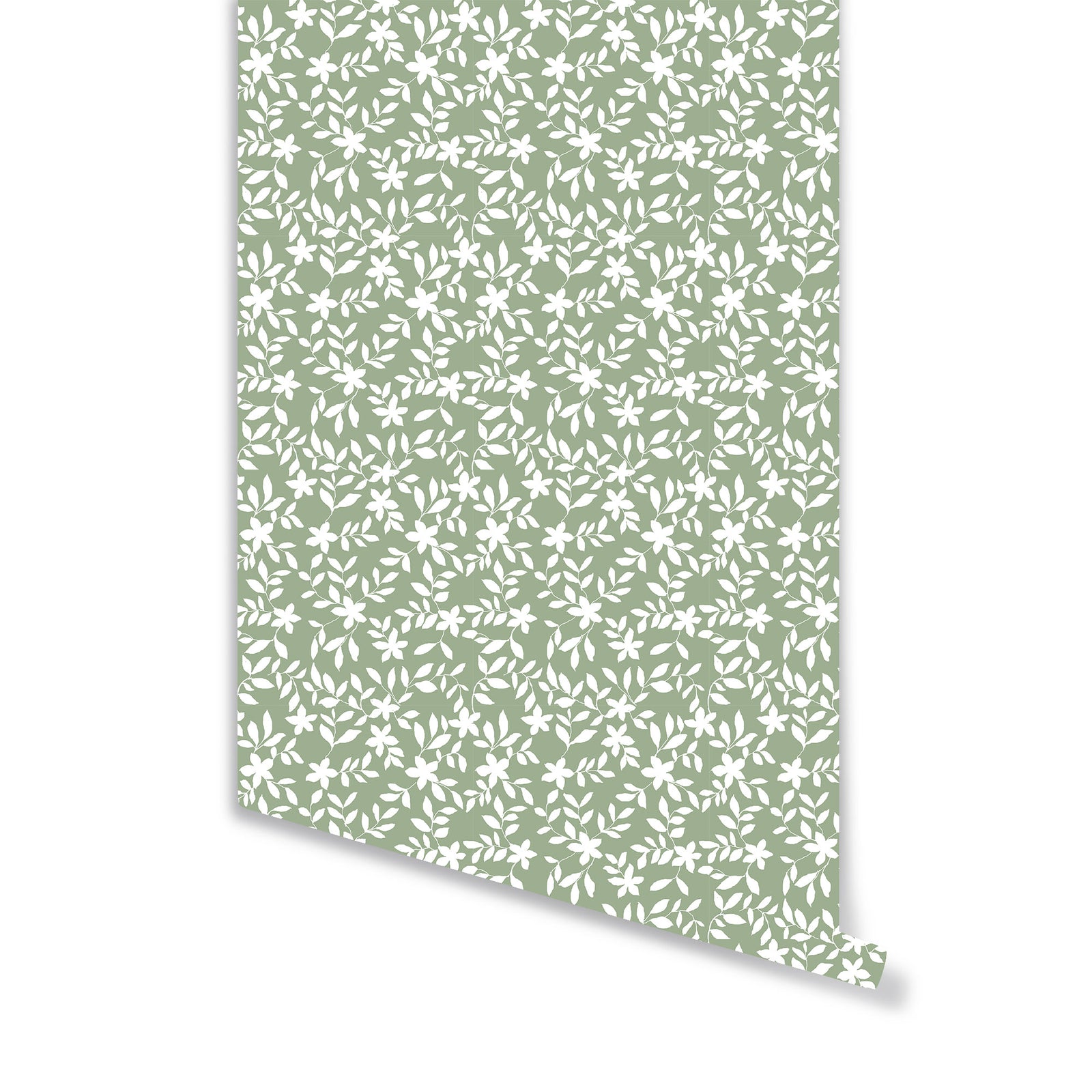 Jo Floral Wallpaper in Sage