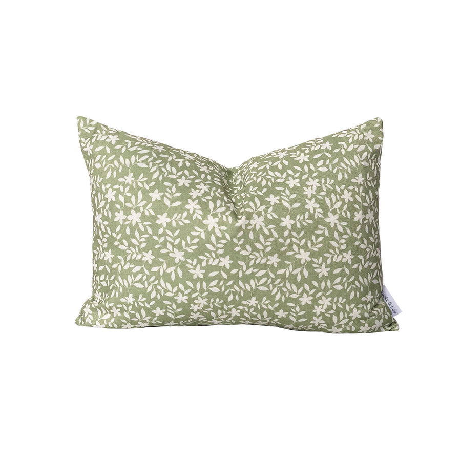 Jo Floral Pillow in Sage