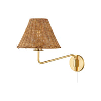 Josette Portable Wall Sconce in Aged Brass
