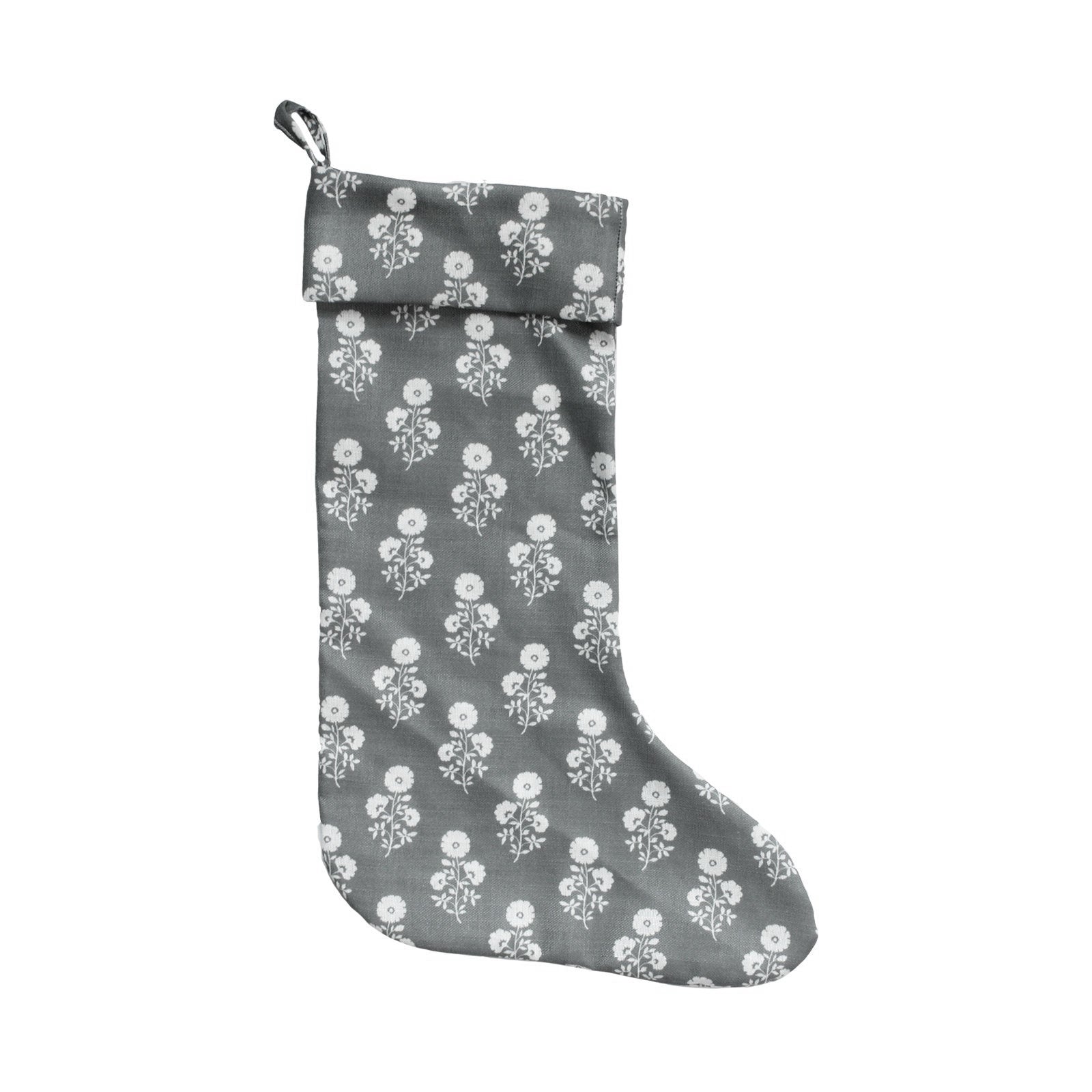 Julia Floral Stocking in Charcoal