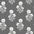 Julia Floral Fabric in Charcoal