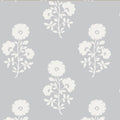 Julia Floral Fabric in Stone Grey