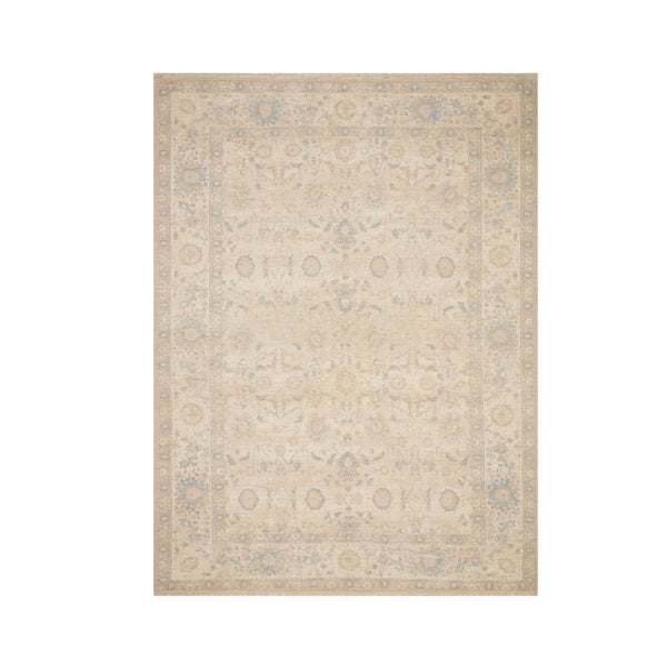 Beige and pale blue rug