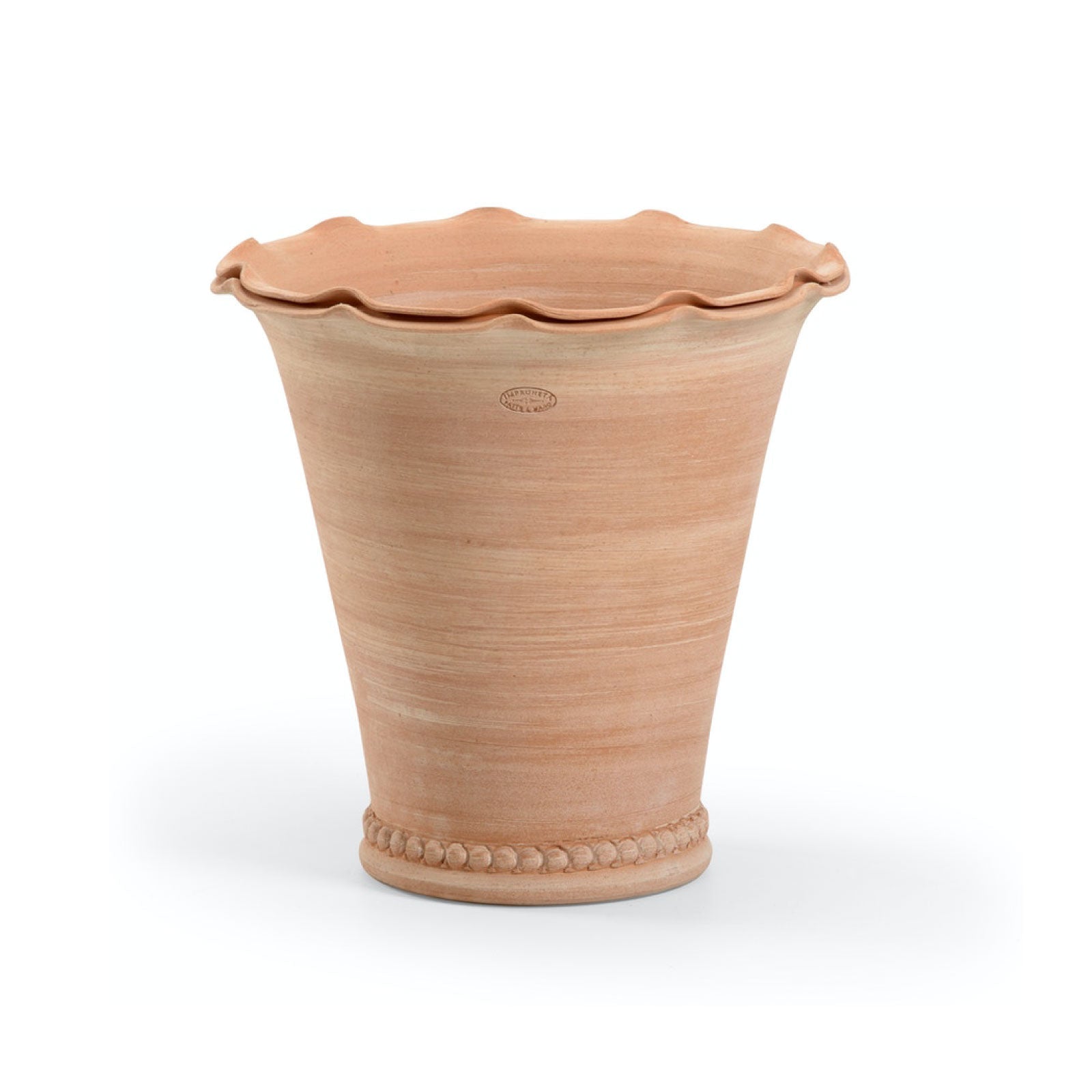 scalloped edge planter pot Large Scalloped Flower Pot