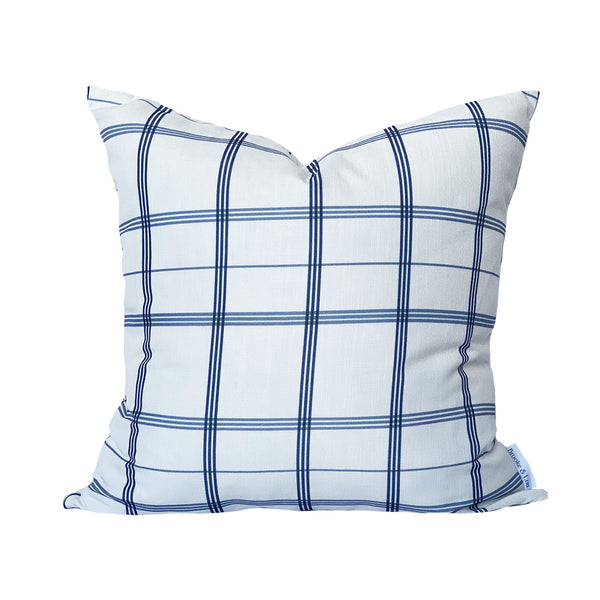 Broyhill Linden Navy & Cream Buffalo Plaid Square Throw Pillow