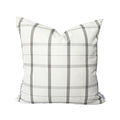 Linden Plaid Pillow in Stone Grey