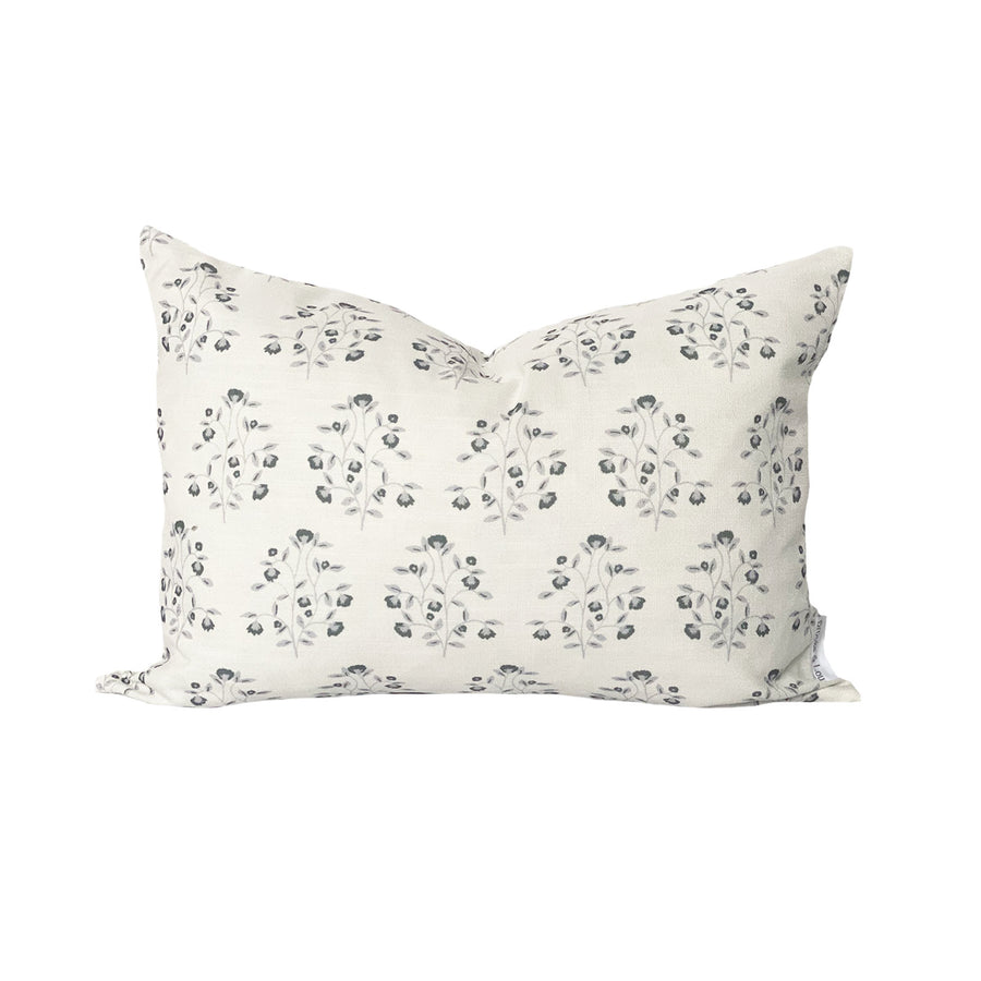 Lucille Floral Pillow in Navy
