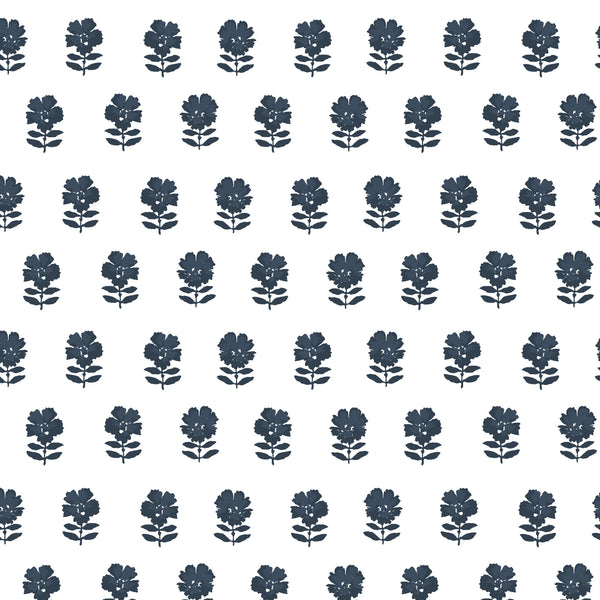 Lulu Floral Fabric in Navy