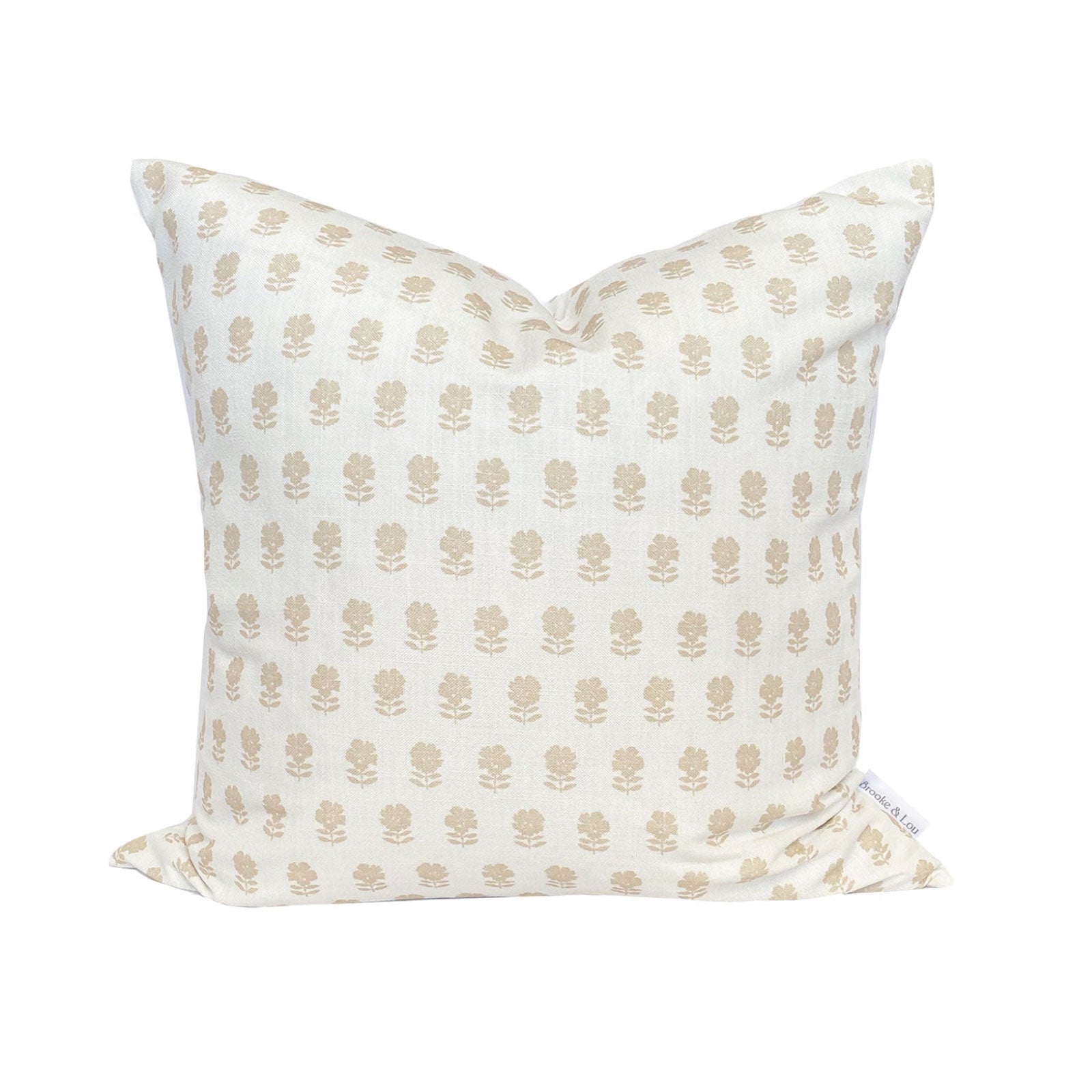 Lulu Floral Pillow in Natural