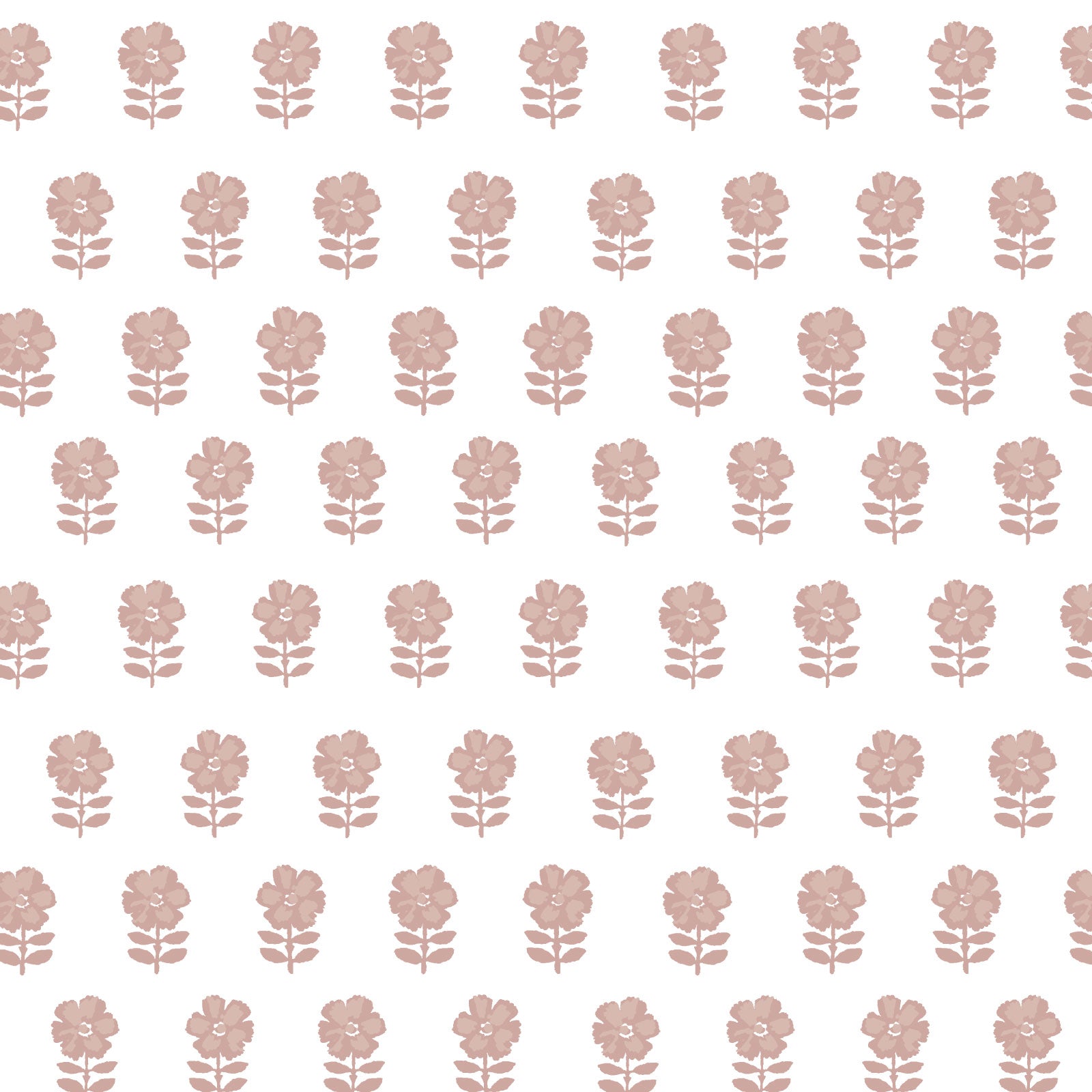 Lulu Floral Fabric in Dusty Pink