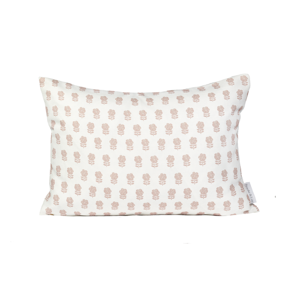 Lulu Floral Pillow in Dusty Pink