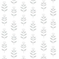 Madison Floral Fabric in Stone Grey