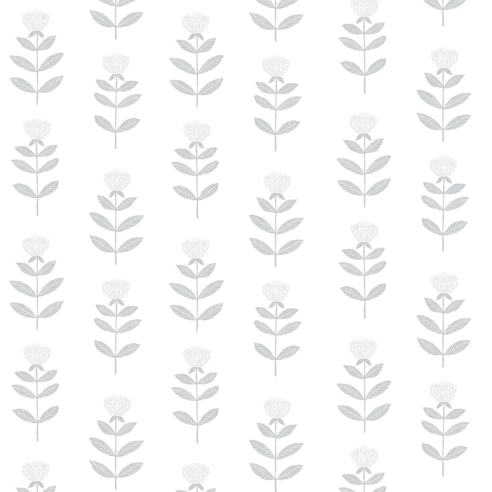 Madison Floral Fabric in Stone Grey