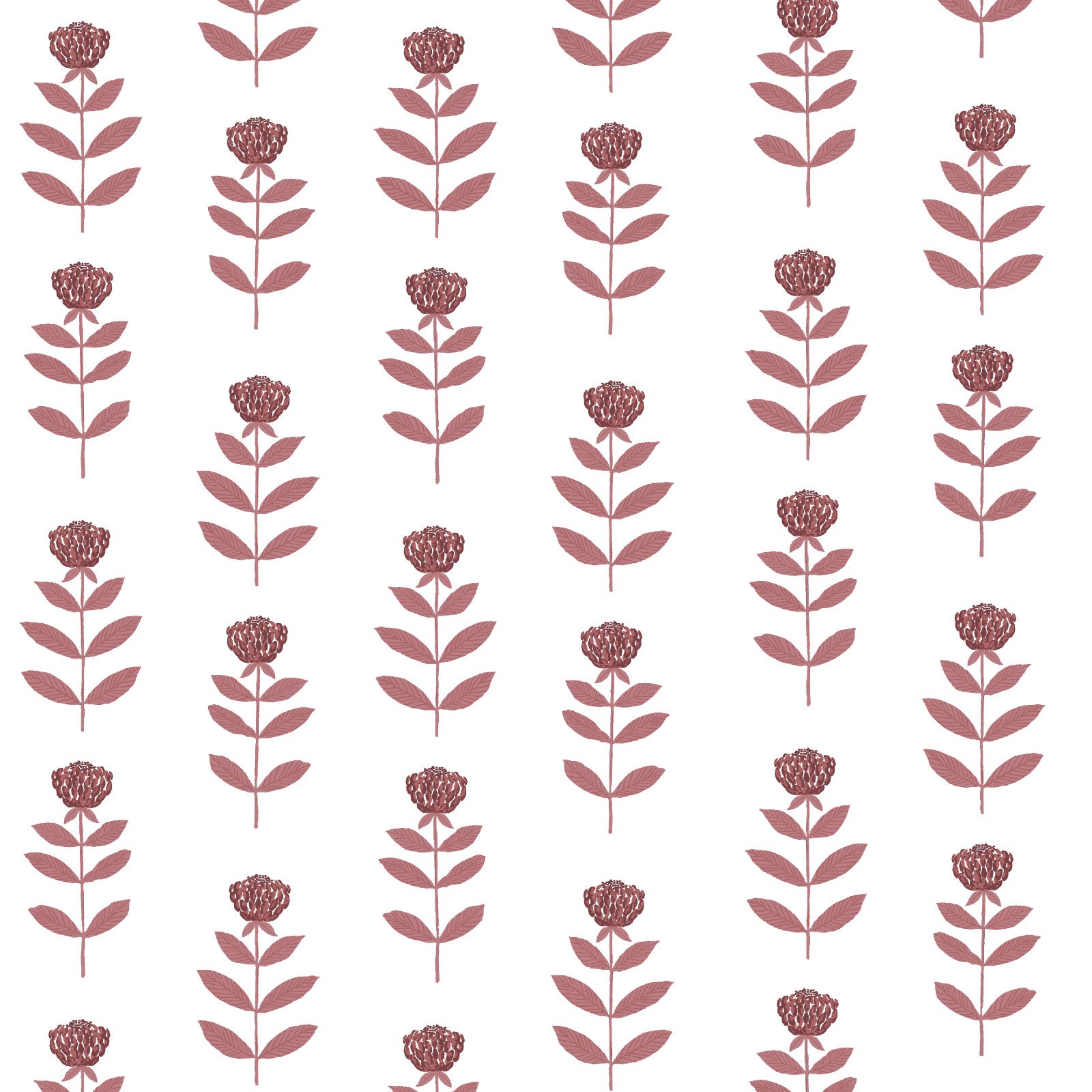 Madison Floral Fabric in Rose