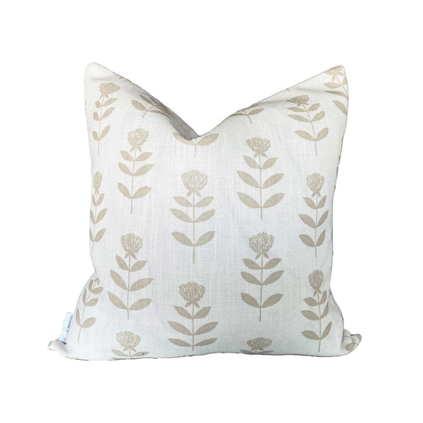 Madison Floral Pillow in Natural