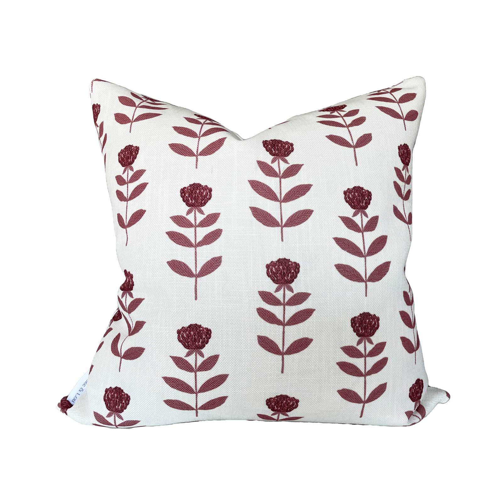 Madison Floral Pillow in Rose