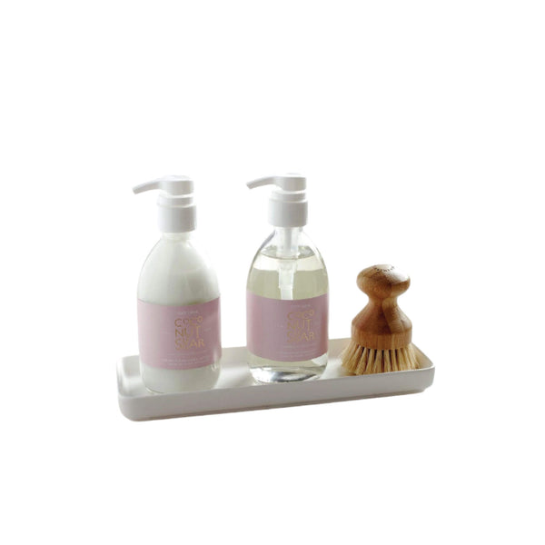 Coconut Sugar Hand Lotion & Hand Soap with Brush & Tray Set