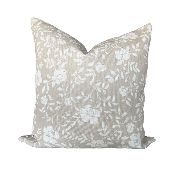 Natasha Floral Pillow in Natural