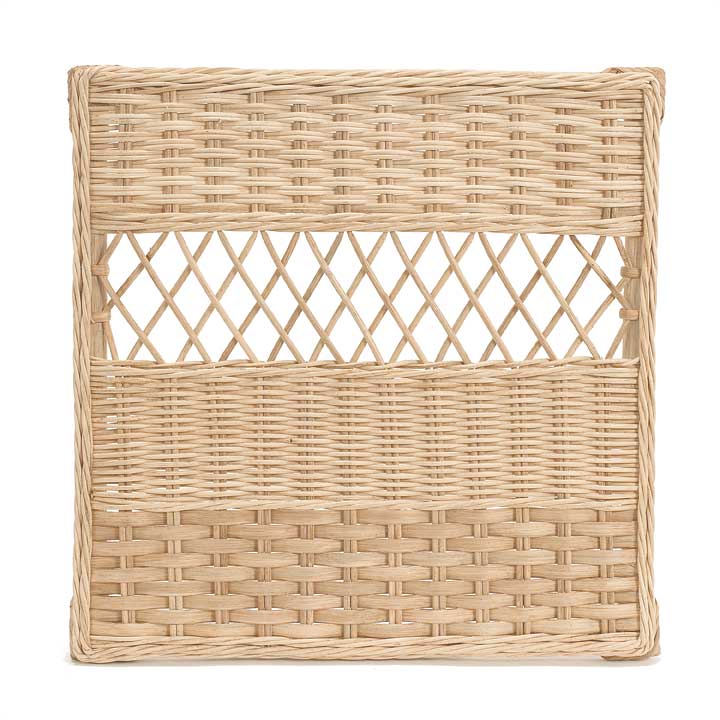 Scalloped Edge Wicker Coffee Table