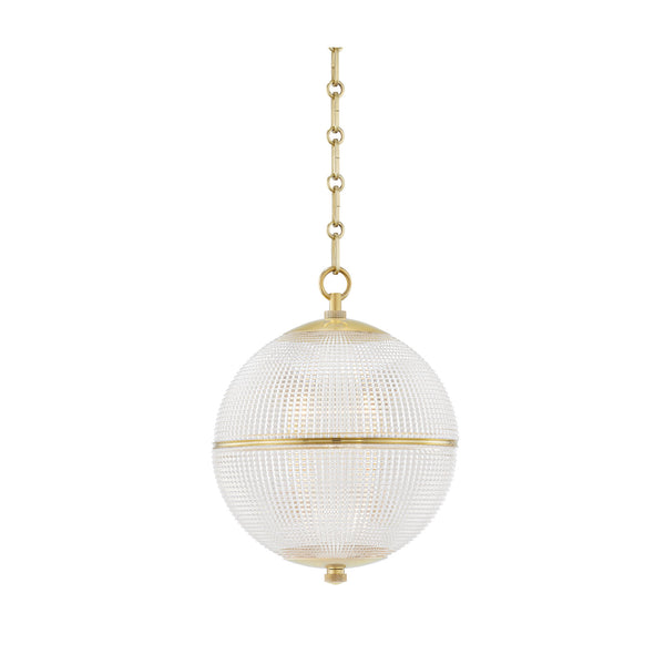 Opulent Sphere Pendant in Brass