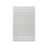 Owen Striped Rug in Grey and Blue