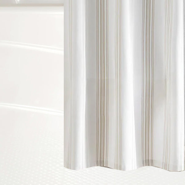 Owen Striped Shower Curtain in Natural
