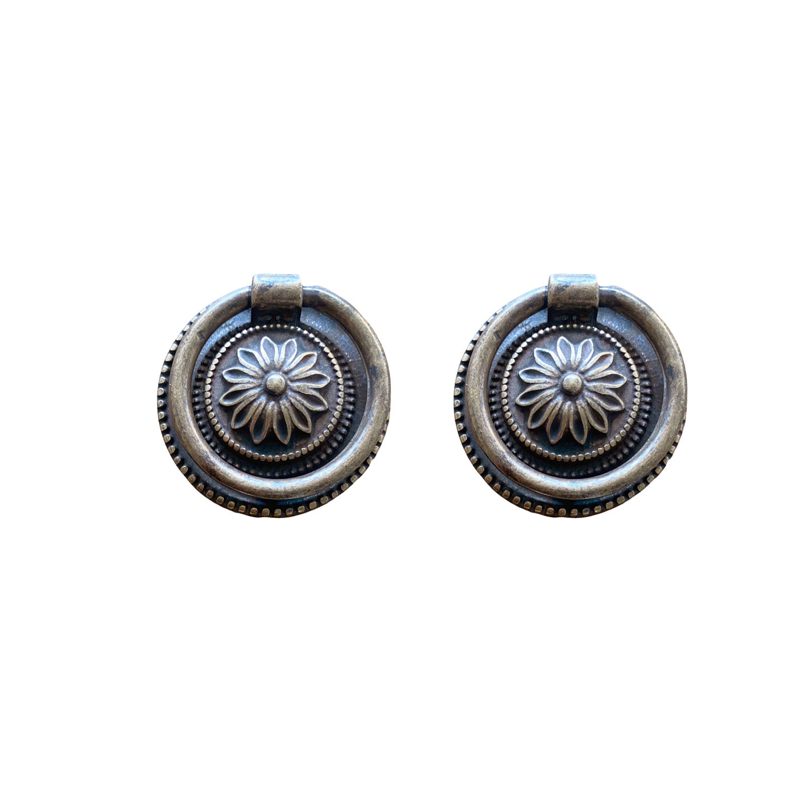 Pair of Antique Round Ring Pulls