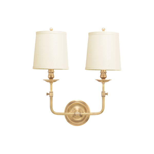 Paulin Double Sconce in Brass