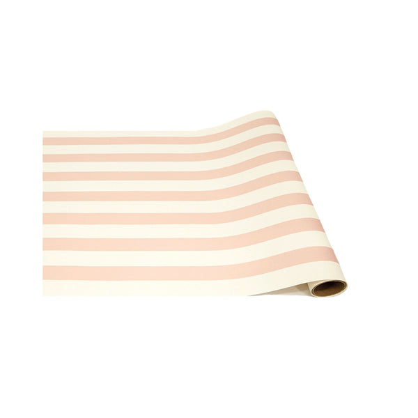 Pink Stripe Paper Table Runner