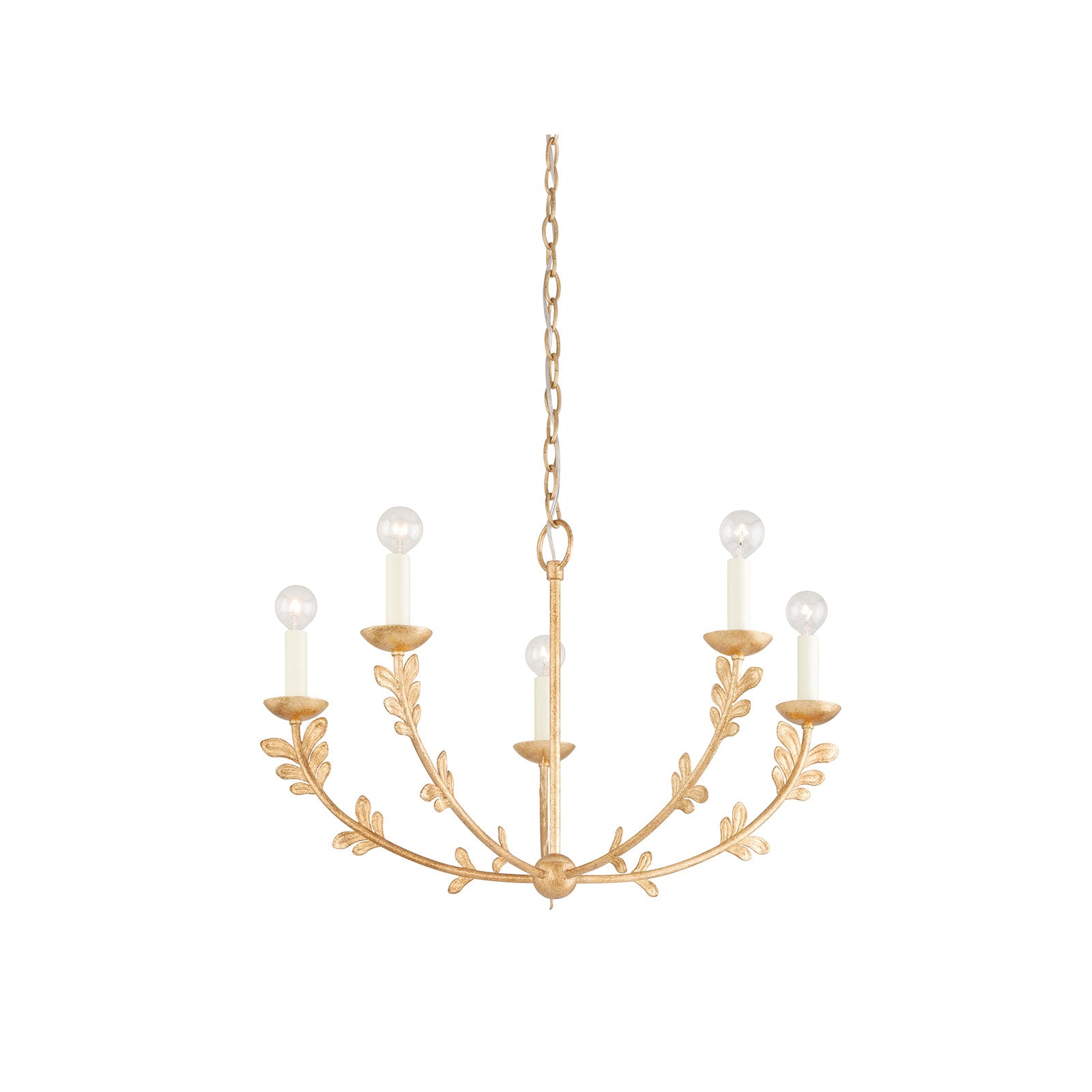 Priscilla Small Chandelier in Gold Leaf