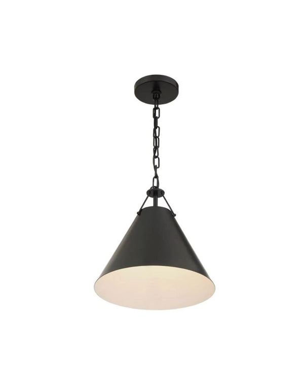 Randolph 1 Light Pendant in Matte Black