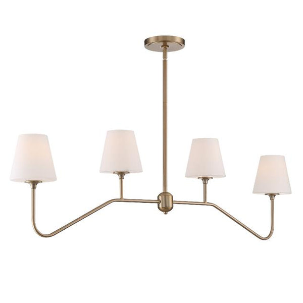 Ranier Linear Chandelier in Vibrant Gold