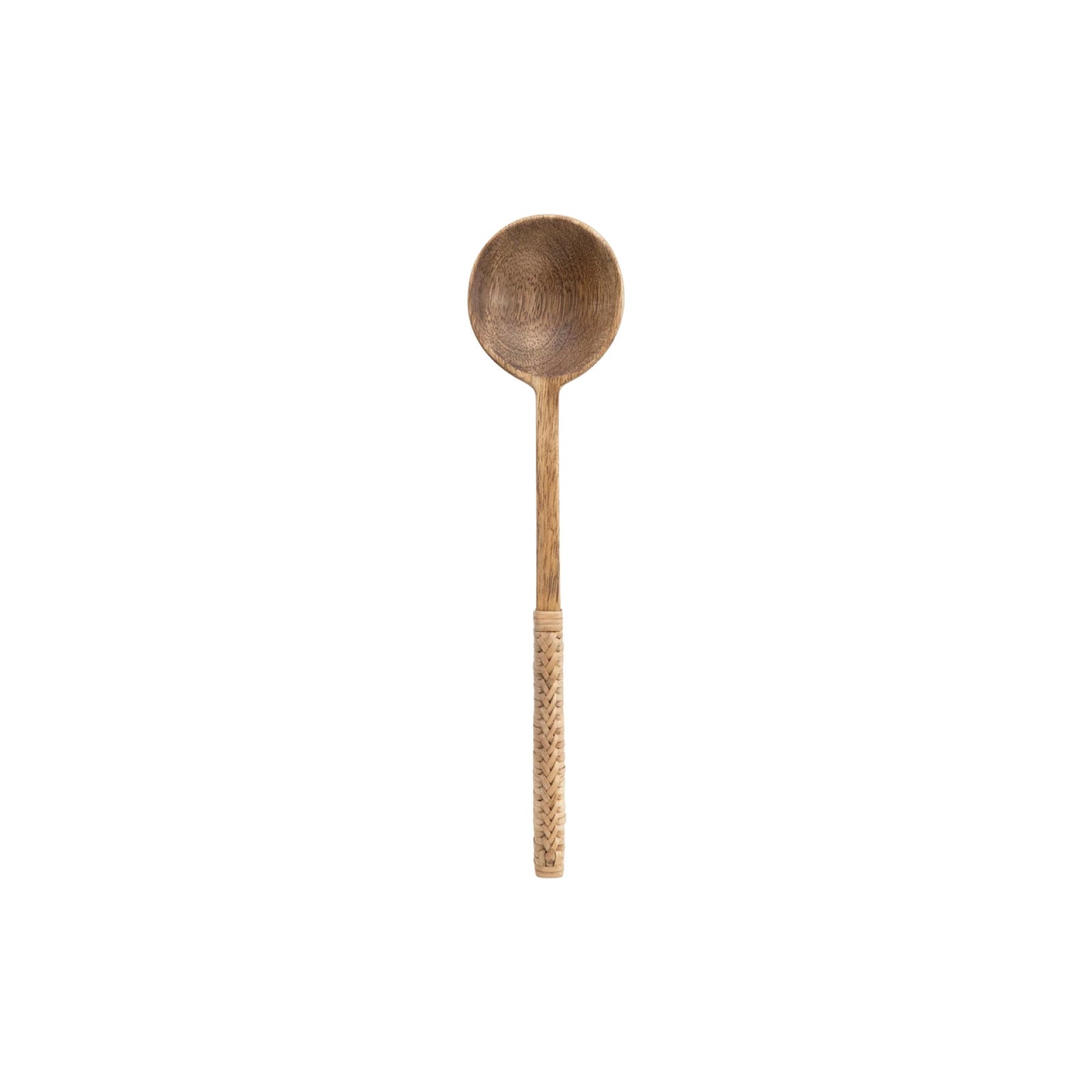 Rattan Handle Wooden Spoon