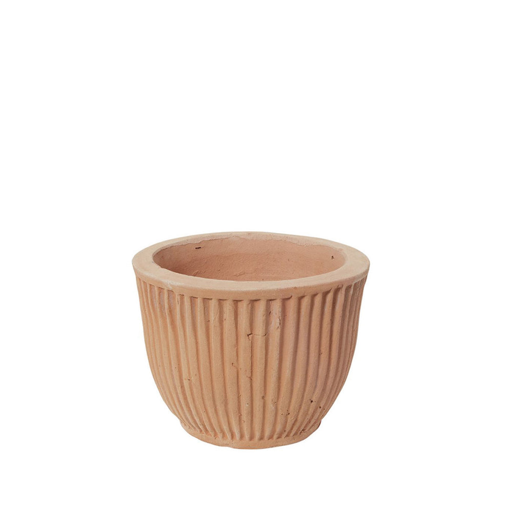 Reeded Terracotta Pot Medium