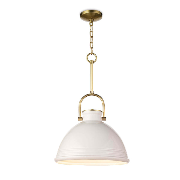 Eloise Ceramic Pendant in White