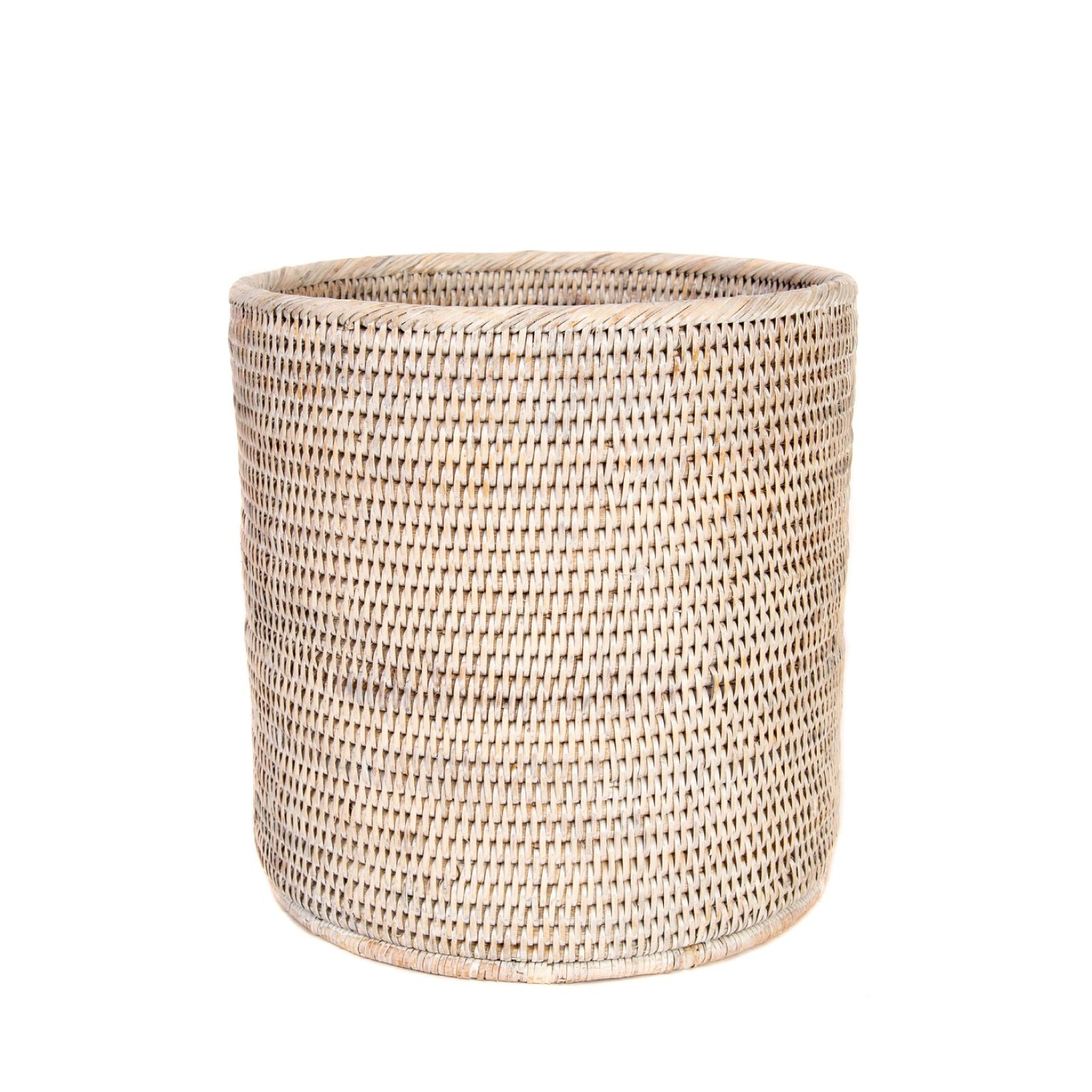 Round Wastebasket in White