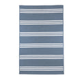 Rugby Stripe Rug in Natural and Lake Blue