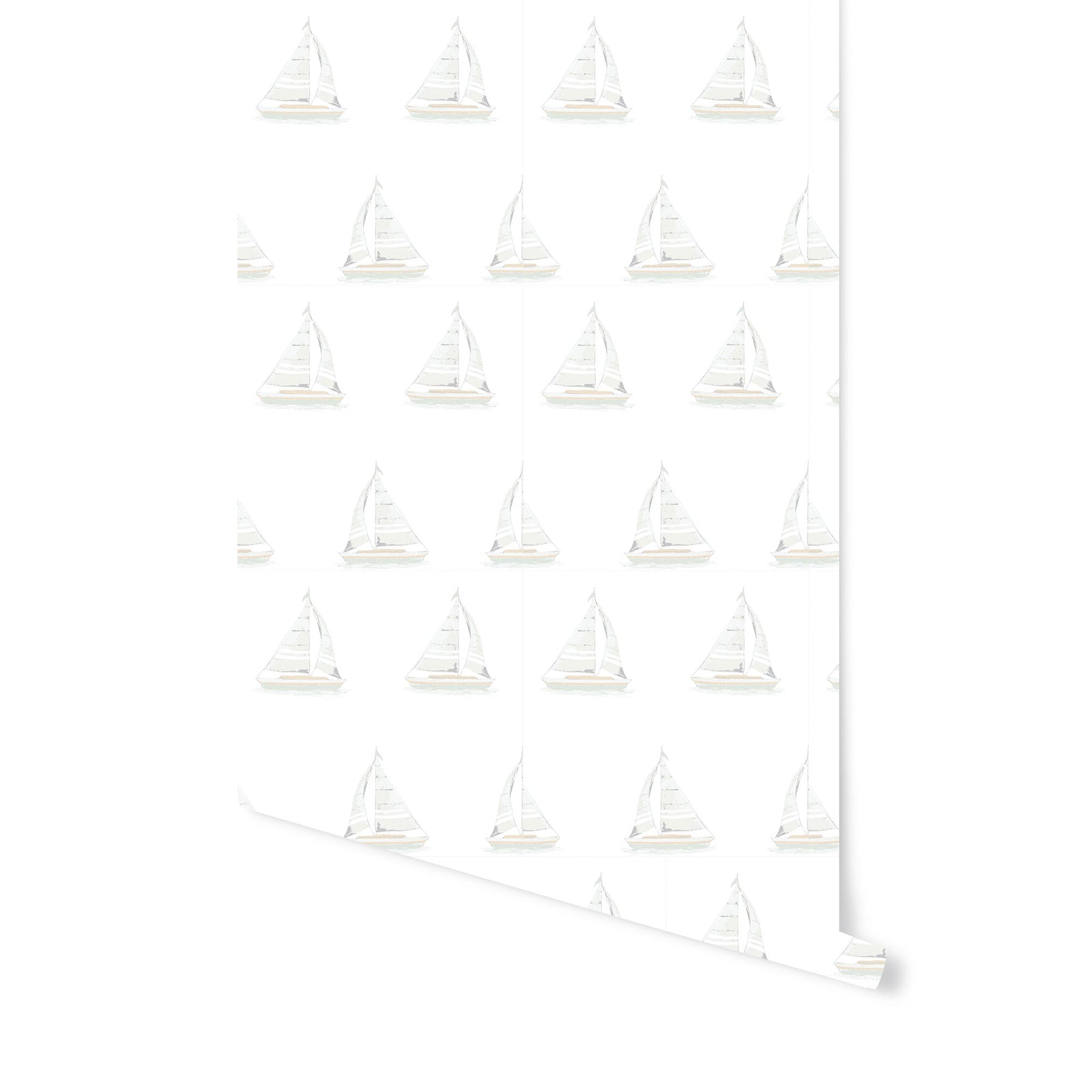 Sailboat Wallpaper in Natural