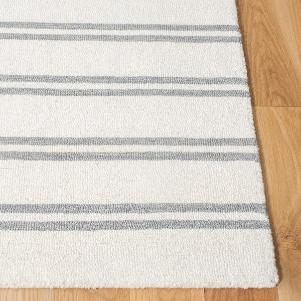 Sammy Striped Rug in Grey and Ivory