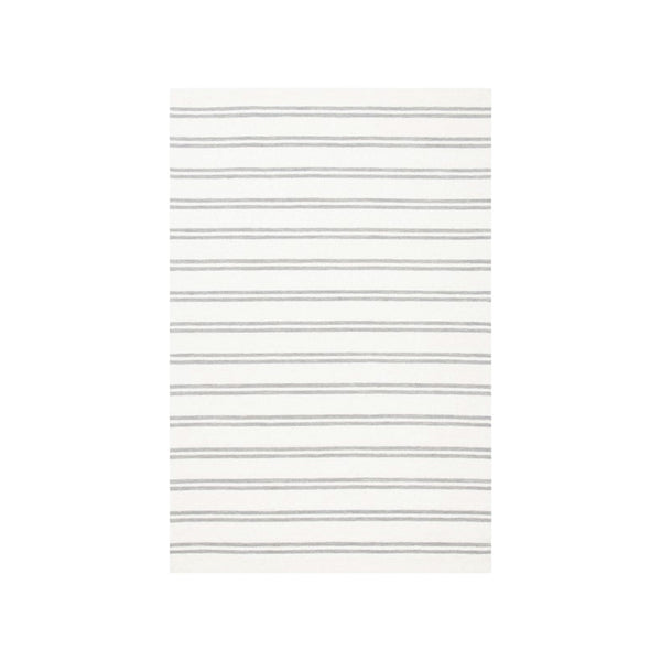 Sammy Striped Rug in Grey and Ivory