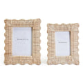 Scalloped Wicker Frame Set