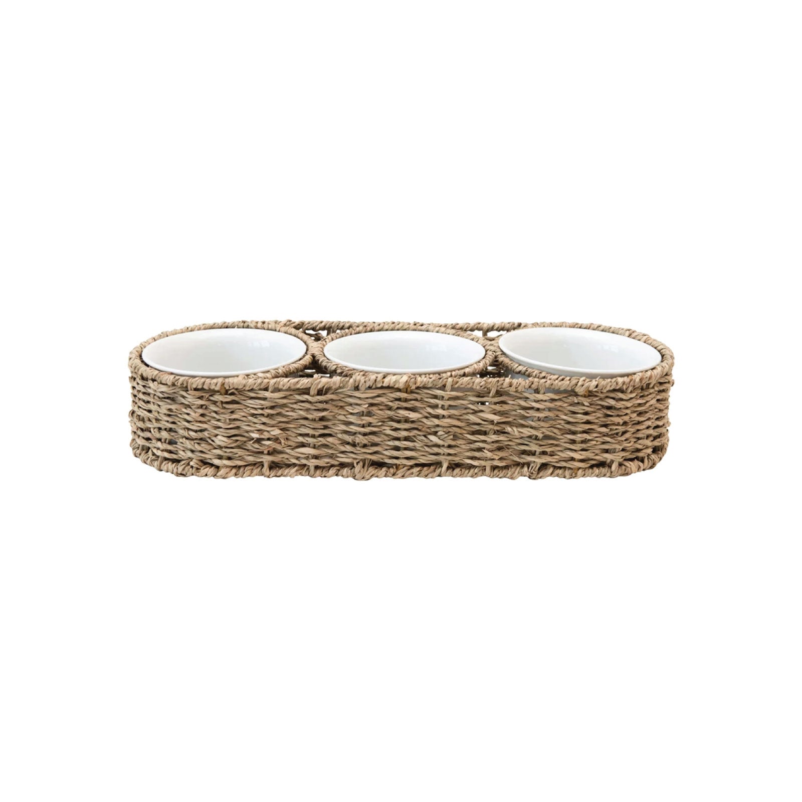 Seagrass Basket with Serving Bowls